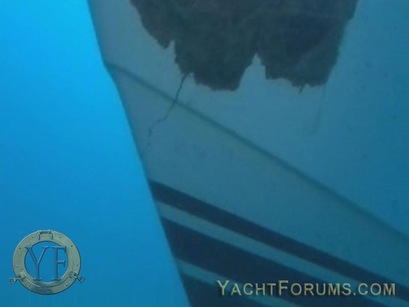 If the boat hit a buoy, this was likely the point of impact, however it is ... If the boat hit a buoy, this was likely the point of impact, however it is ...