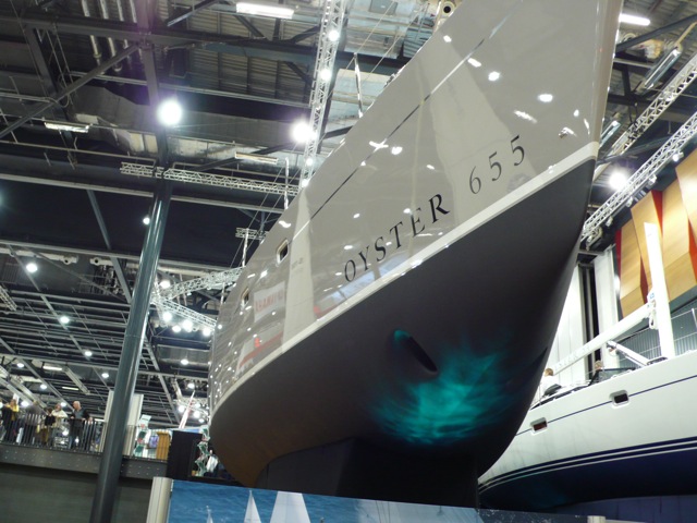 Oyster 655, beautiful boat. Interesting placement for a chartplotter though. Oyster 655, beautiful boat. Interesting placement for a chartplotter though.