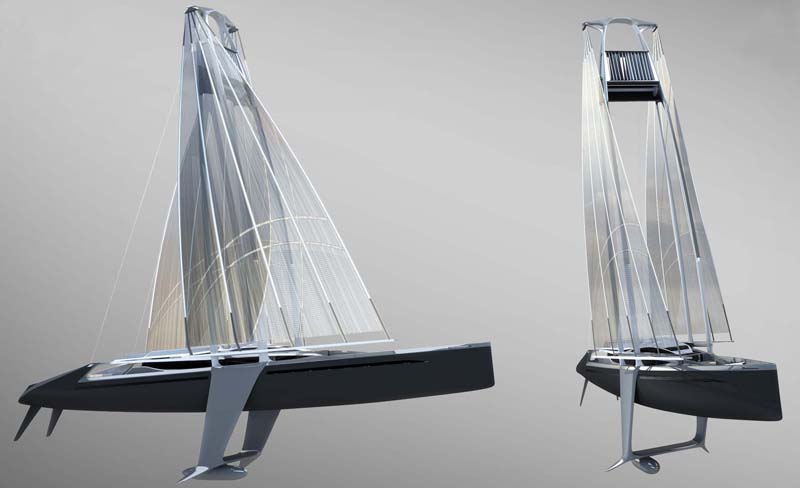 radical new sailboat concept: twin-masted swing sail