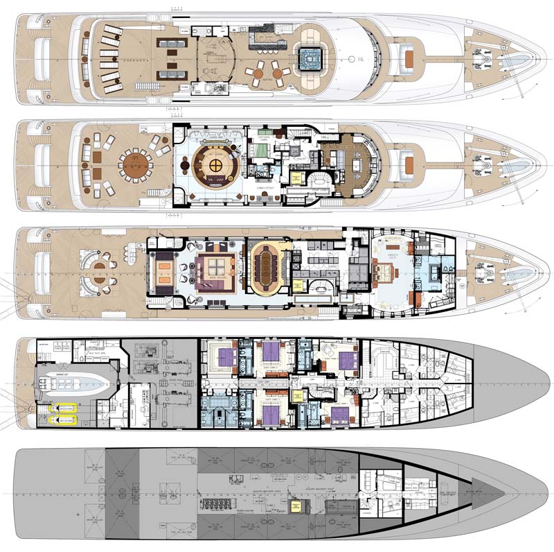 Sailing yacht floor plans