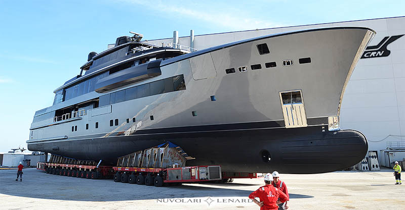 CRN Rolls Out 55M Superyacht Hull 134 - CRN News 
